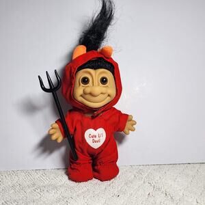 Vintage Russ  "CUTE LI'L DEVIL"  Devil Troll Doll-BLACK Hair